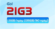 Cách đăng ký gói 21G3 Mobifone nhận 135GB