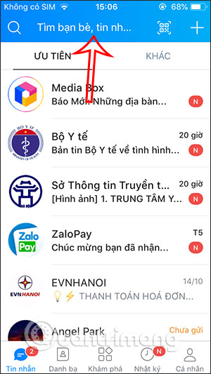 Tìm kiếm tài khoản