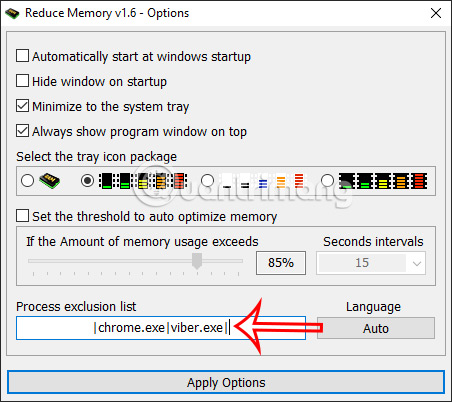 List ngoại trừ tối ưu RAM Reduce Memory