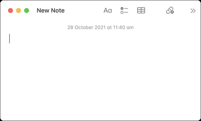  “New Quick Note”
