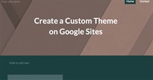Cách tự thiết kế theme trong Google Sites