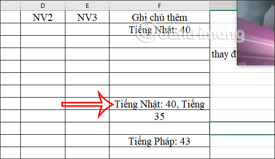 Thu gọn nội dung trong Excel