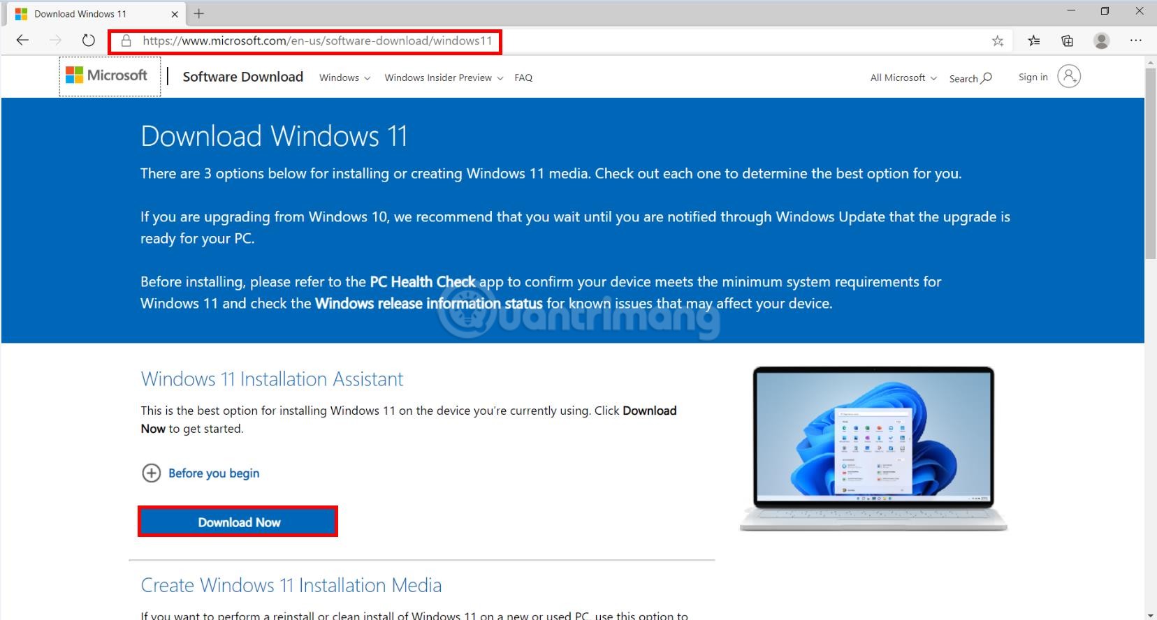 Cách cập nhật lên Windows 11 từ Windows 10