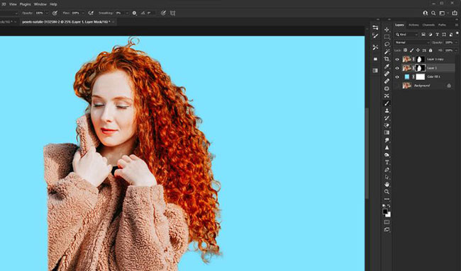 Use Brush tool to erase unwanted pixels