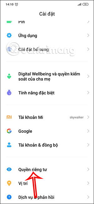 Privacy on Android
