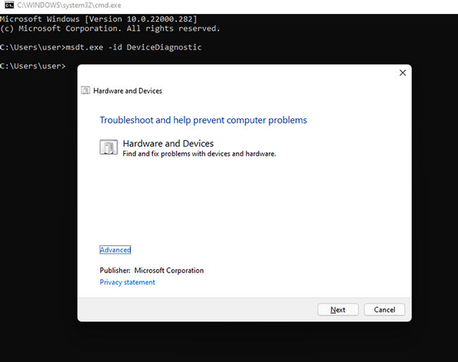 Use the built-in Windows debugger