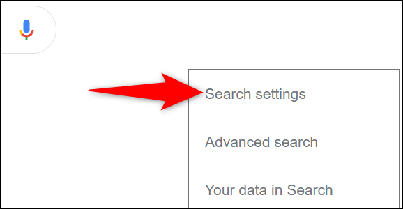 Bấm chọn “Search Settings”