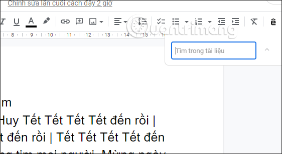Cách tìm kiếm từ ngữ trong Google Docs