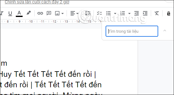 Cách tìm và thay thế từ trong Google Docs