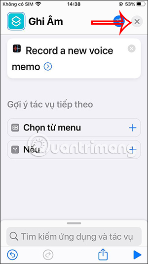 Lưu lại tác vụ đã tạo