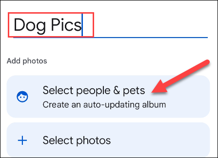 Click on “Select People & Pets”