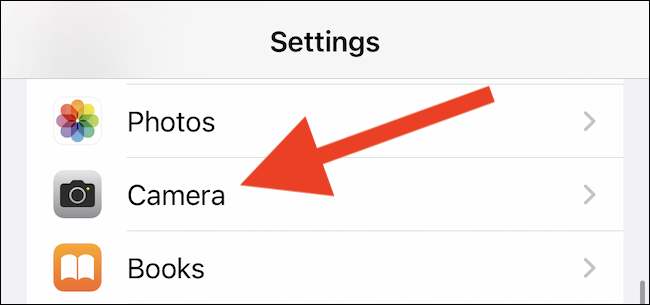 Nhấn vào mục “Camera”
