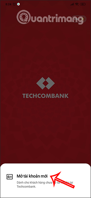 Tạo tài khoản mới Techcombank Mobile