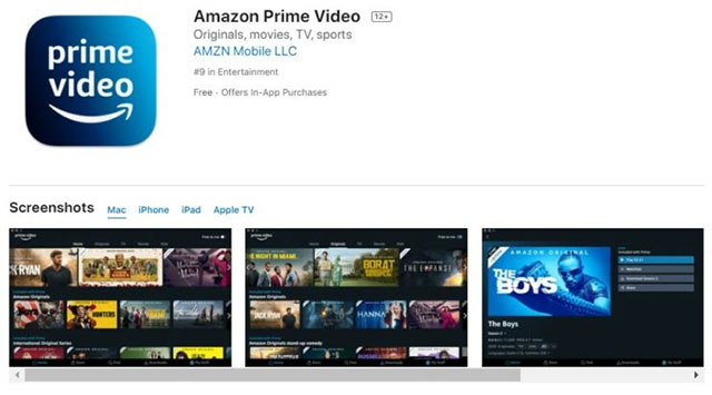 Ứng dụng Amazon Prime Video