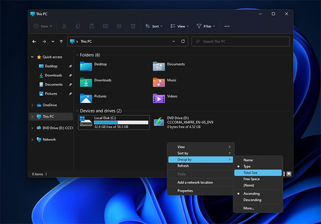 Menu ngữ cảnh mới cho Windows 11