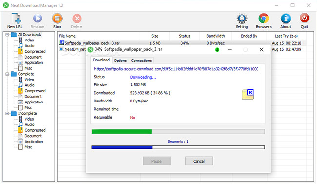 Neat Download Manager là trình quản lý tải xuống có thể được sử dụng với cả Mac OS và Windows