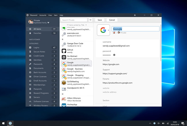 1Password là một công cụ quản lý mật khẩu hữu ích