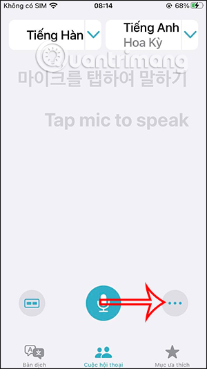 Translator app option