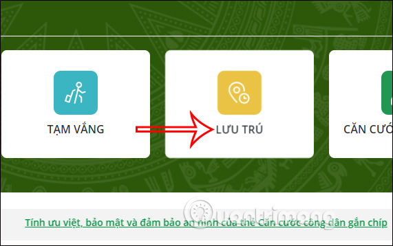 Lưu trữ trên Cổng dịch vụ công quản lý cư trú