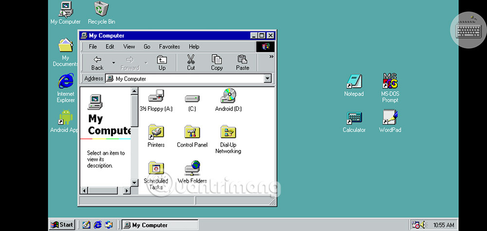 Giao diện My Computer Windows 98