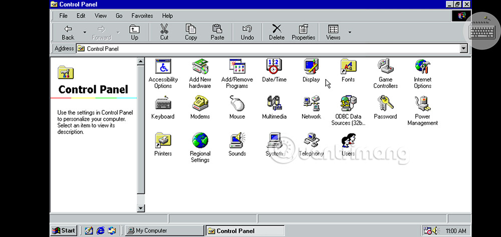 Windows 98 interface on Android 