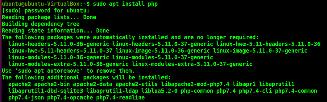 Install PHP