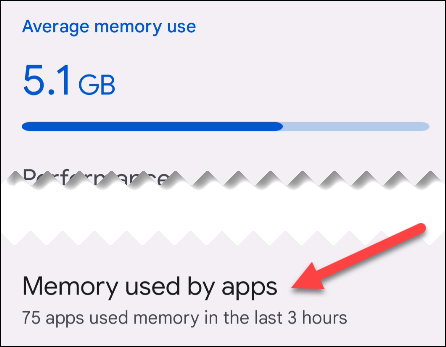 Click on “Memory Used by Apps” 