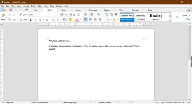 Cách thiết lập LibreOffice Writer chạy giống như Microsoft Word