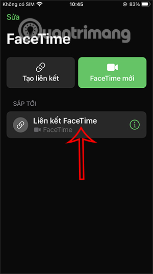 FaceTime call link