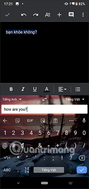 Dịch ngôn ngữ trên Gboard