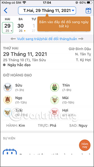 Xem ngày hoàng đạo trong Lịch Việt