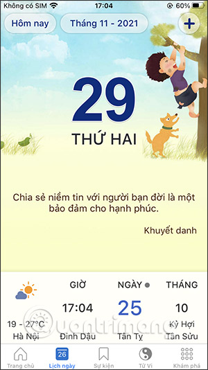 Xem ngày chi tiết