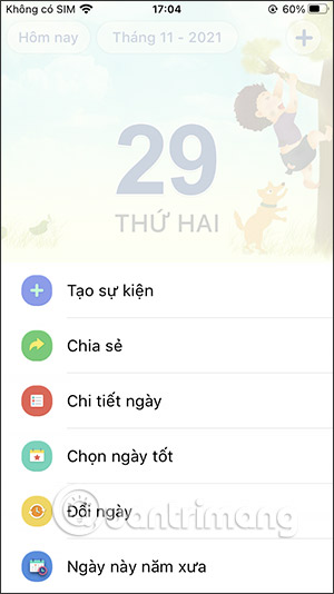 Thêm sự kiện trong ngày