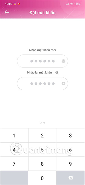 Nhập mật khẩu MoMo mới