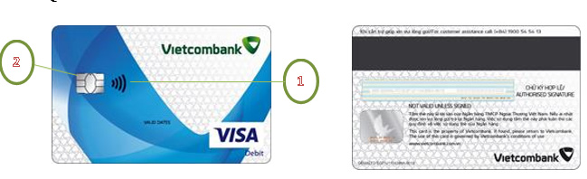Giao diện thẻ chip Vietcombank