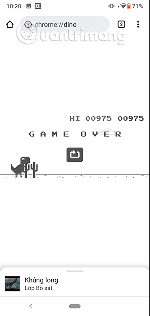 Dinosaur game on Android