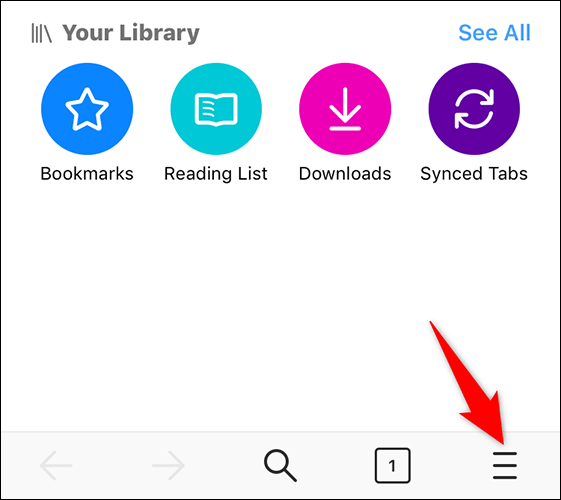 Tap the three horizontal lines button