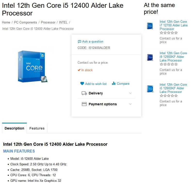 Core i5-12400