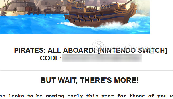 Mã code Pirates: All Aboard!