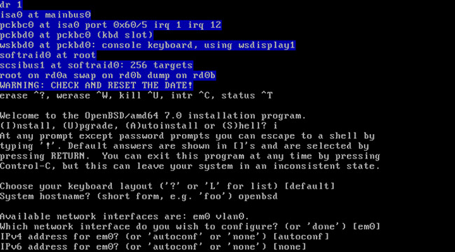 Cài đặt OpenBSD giống như cách bạn cài đặt bất kỳ bản phân phối Linux nào khác