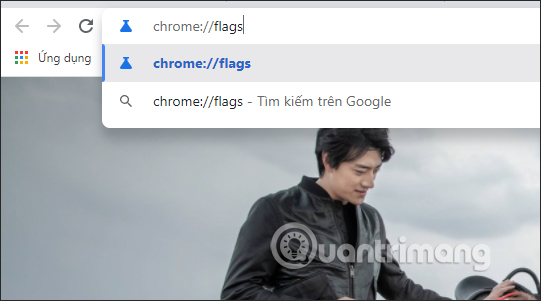 Truy cập giao diện flags Chrome