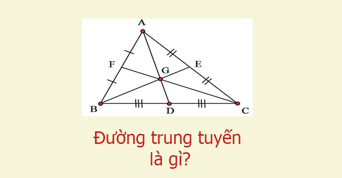 Đường trung tuyến của tam giác trải qua điểm nào?
