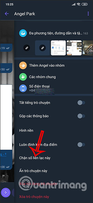 Chặn tin nhắn Viber