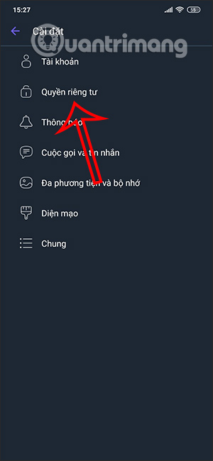 Quyền riêng tư Viber