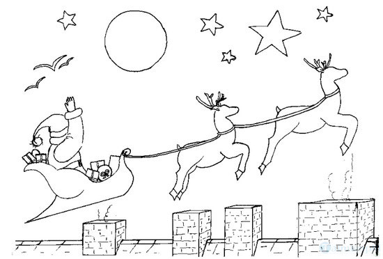 Tranh tô màu ông Già Noel 4