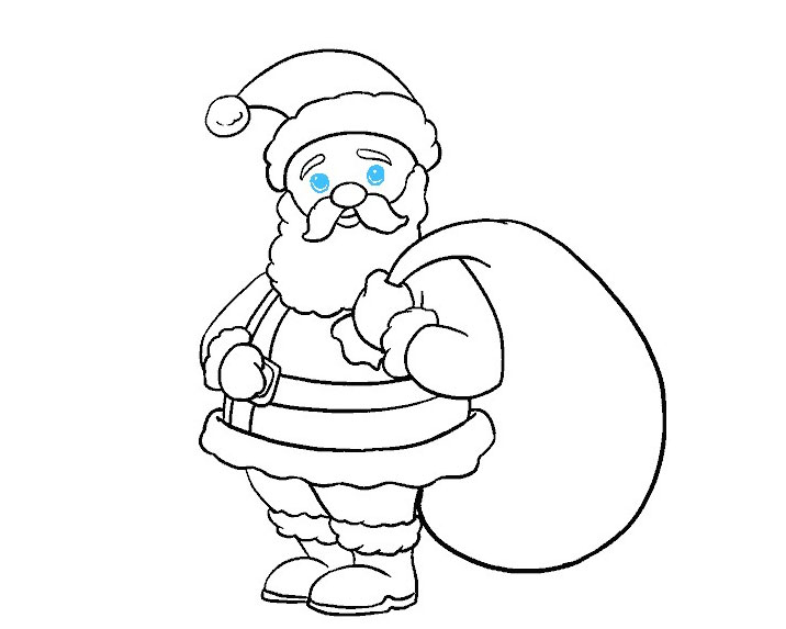 Vẽ ông già Noel đơn giản 5