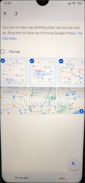 Tùy chọn xóa hay di chuyển