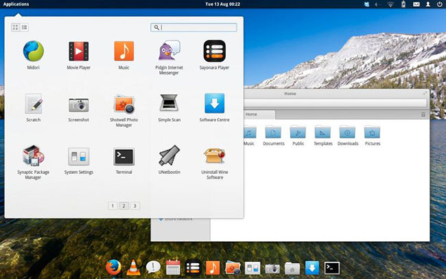 elementary OS desktop interface