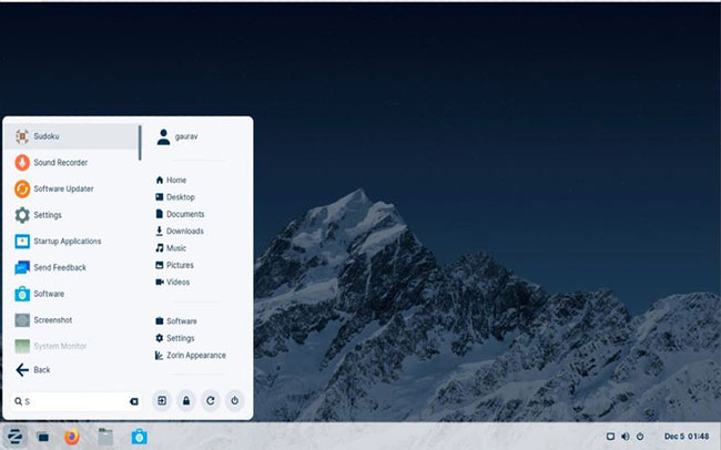 Zorin OS desktop interface