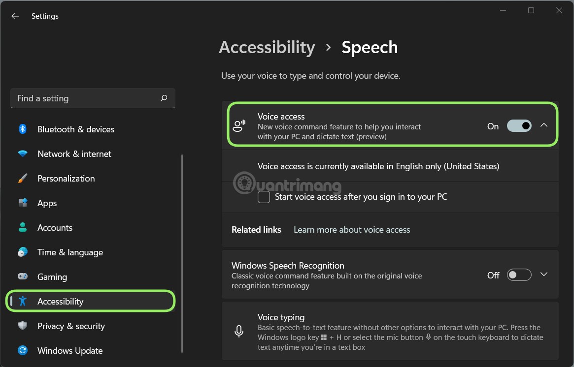 How to enable Windows 11 voice control